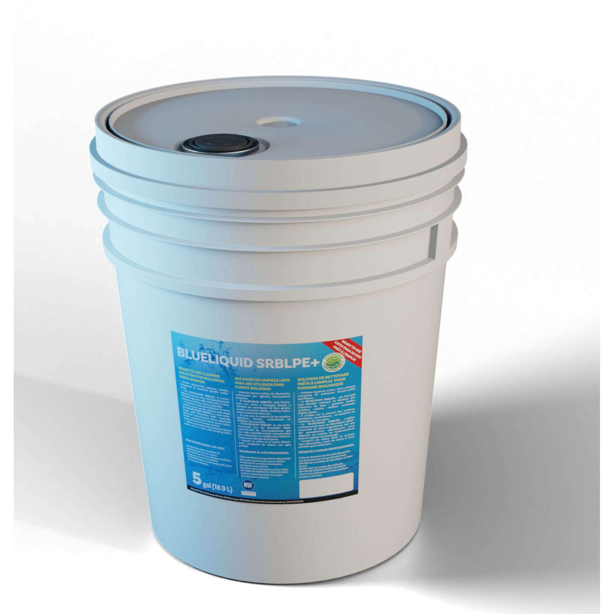 SRI Industrial Biological Aqueous Parts Cleaning Solution — BlueLiquid, Ready to Use, Non-Toxic, Model# PFCOFOL21P-100
